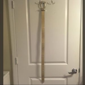 Italian Camomilla Gold and White Belt